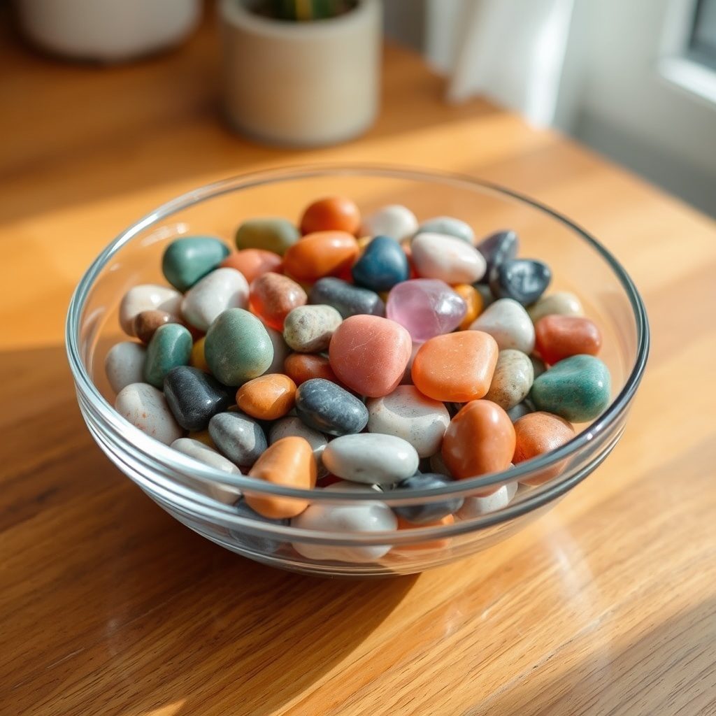 Colorful pebble packs