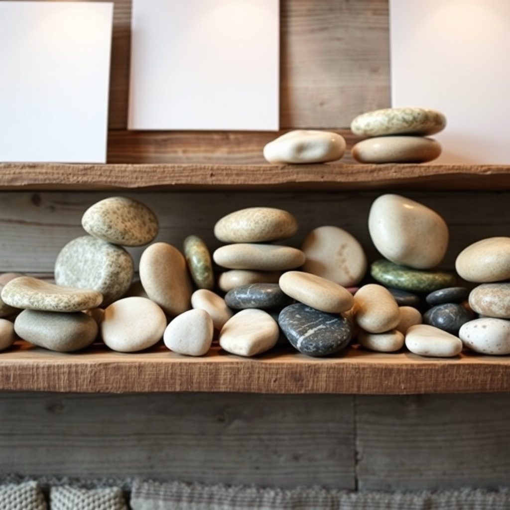 Green polished stones