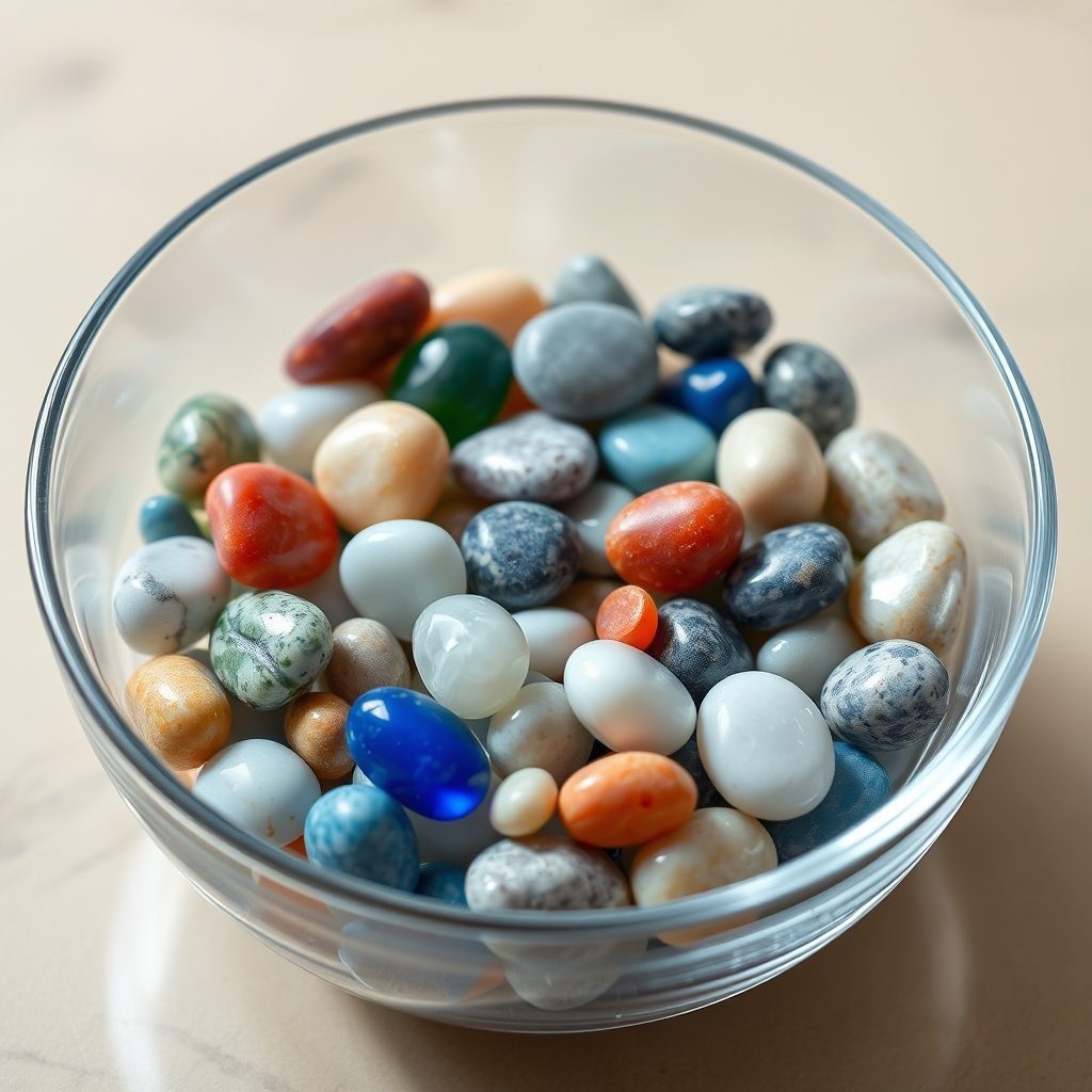 Black polished pebbles