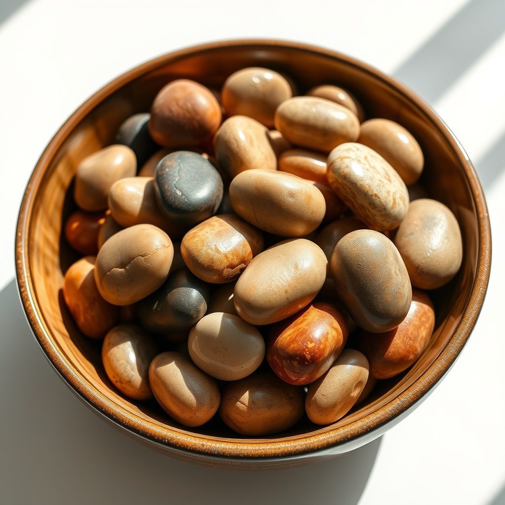 Blue polished stones